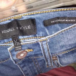 Kendall and Kylie blue jeggings "the contour high rise" size 3/26